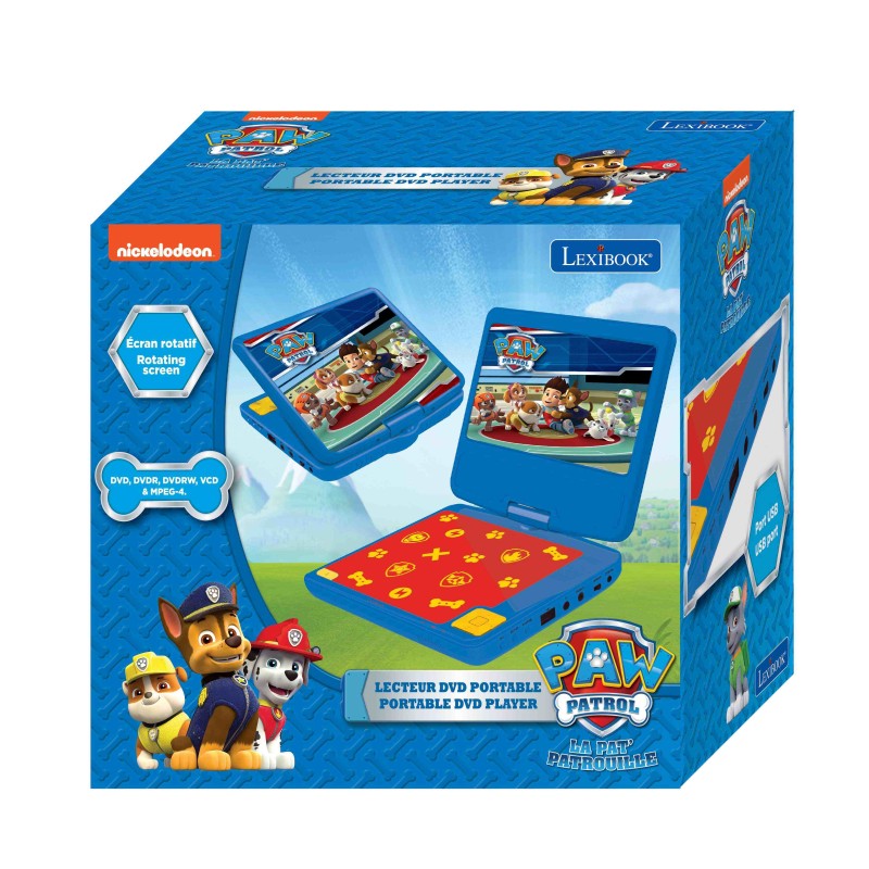Lexibook přenosný DVD přehrávač 7" Tlapková Patrola