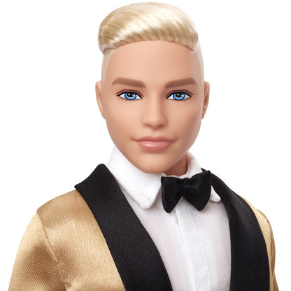 Barbie vánoční panenka Ken blond 2025