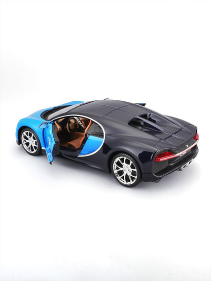 Bugatti Chiron, modrá, assembly line, 1:24
