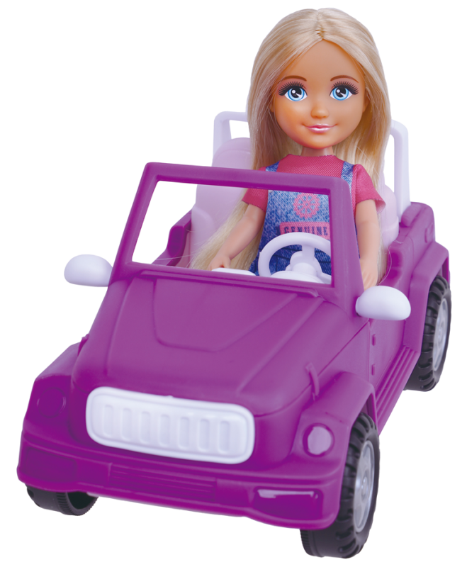 Panenka farmářka - kůň,auto s přívěsem