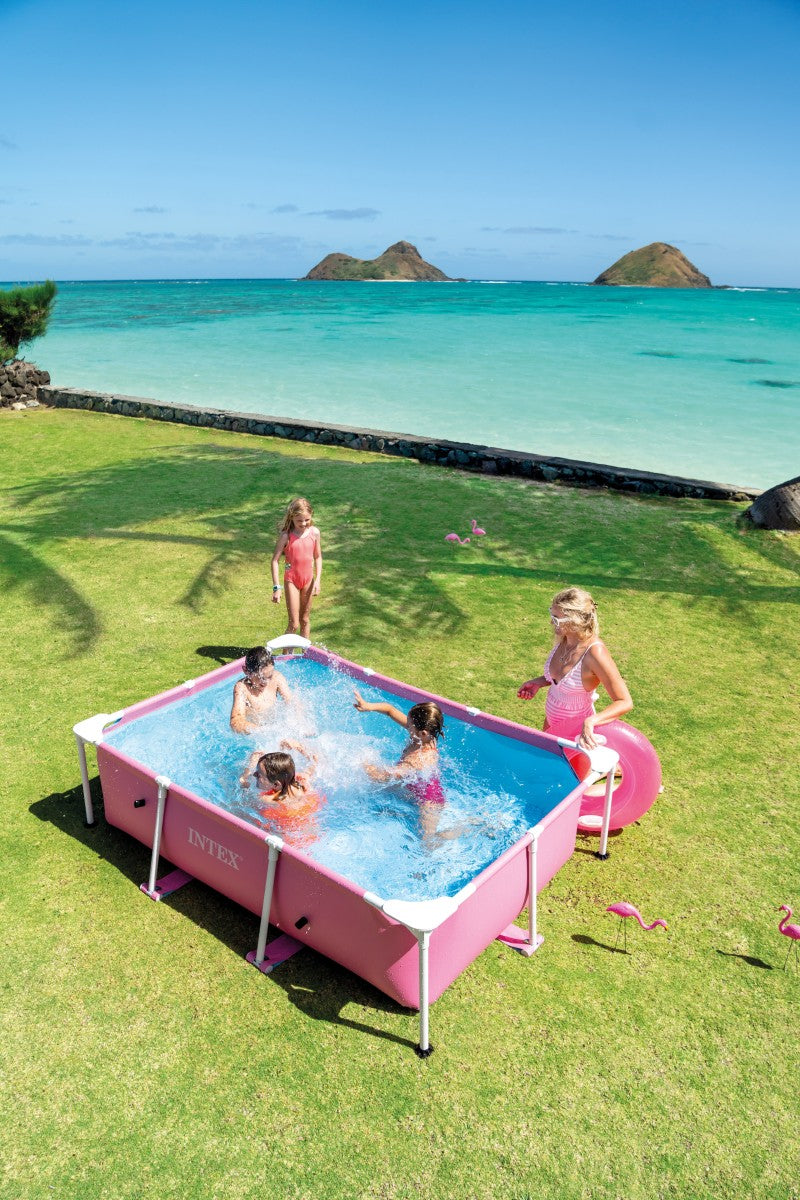 Bazén Pink Rectangular Frame 220x150x60 cm