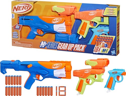 Nerf Gear up pack puška + 2 pistole + 18 šipek