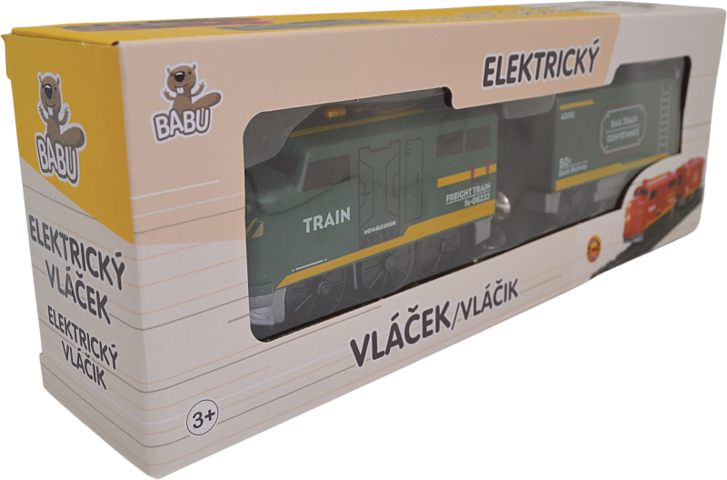 BABU vláčky - Elektrický vláček zelený - set 2 ks