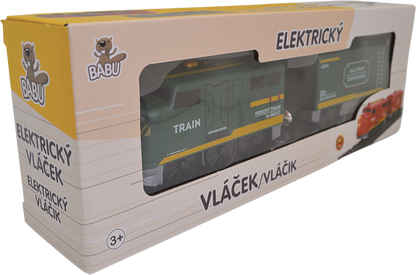 BABU vláčky - Elektrický vláček zelený - set 2 ks
