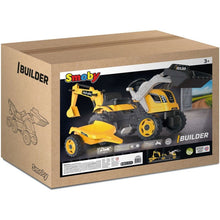 Smoby Šlapací traktor Builder Max s bagrem a vozíkem 710304