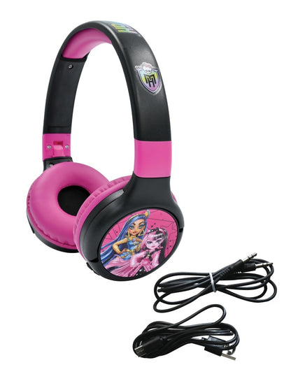 Lexibook 2v1 bluetooth skládací sluchátka Monster High s limitem hlasitosti