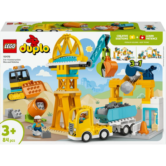 LEGO® 10476 DUPLO® Staveniště a vozidla 3 v 1