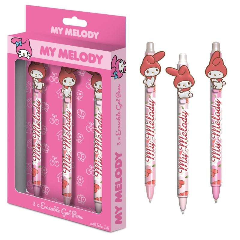 My Melody set gumovacích gelových per, 3 ks