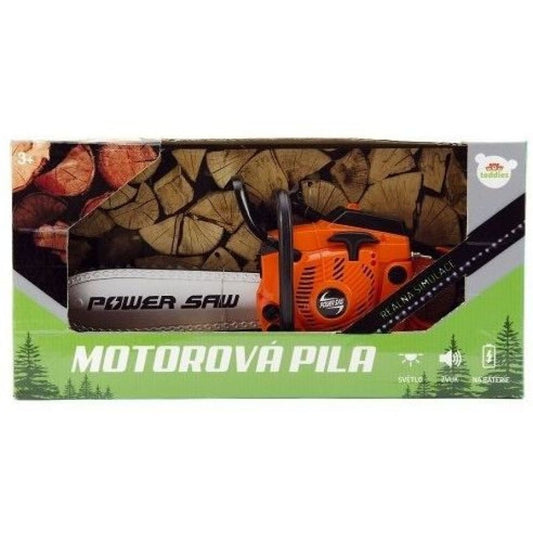 Motorová pila stříbrná lišta se zvukem