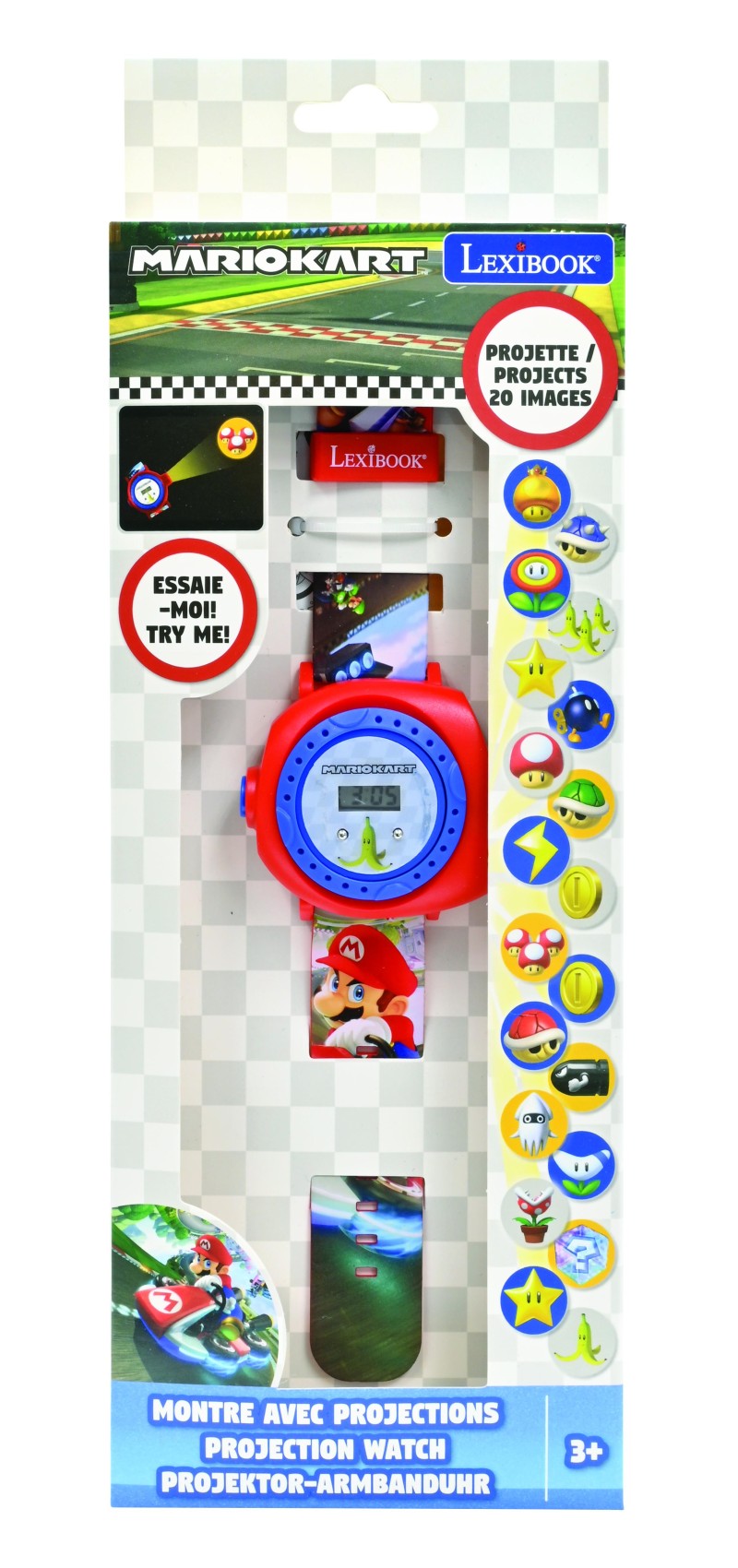 Lexibook digitální promítací hodinky Mario s 20 obrázky