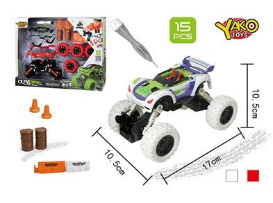 Stavebnice Auto 4WD 15 ks 1:32 bílé