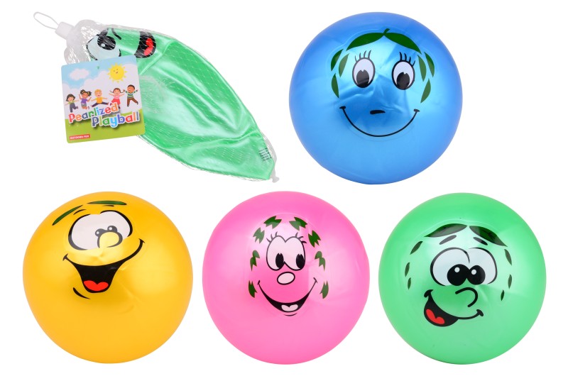 Míč smajlík 23 cm zelený