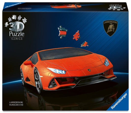 Puzzle 3D Iconics: Lamborghini Huracán Evo oranžové