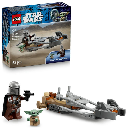 LEGO® 75436  Star Wars™Mandalorian a Grogu a spídrová motorka
