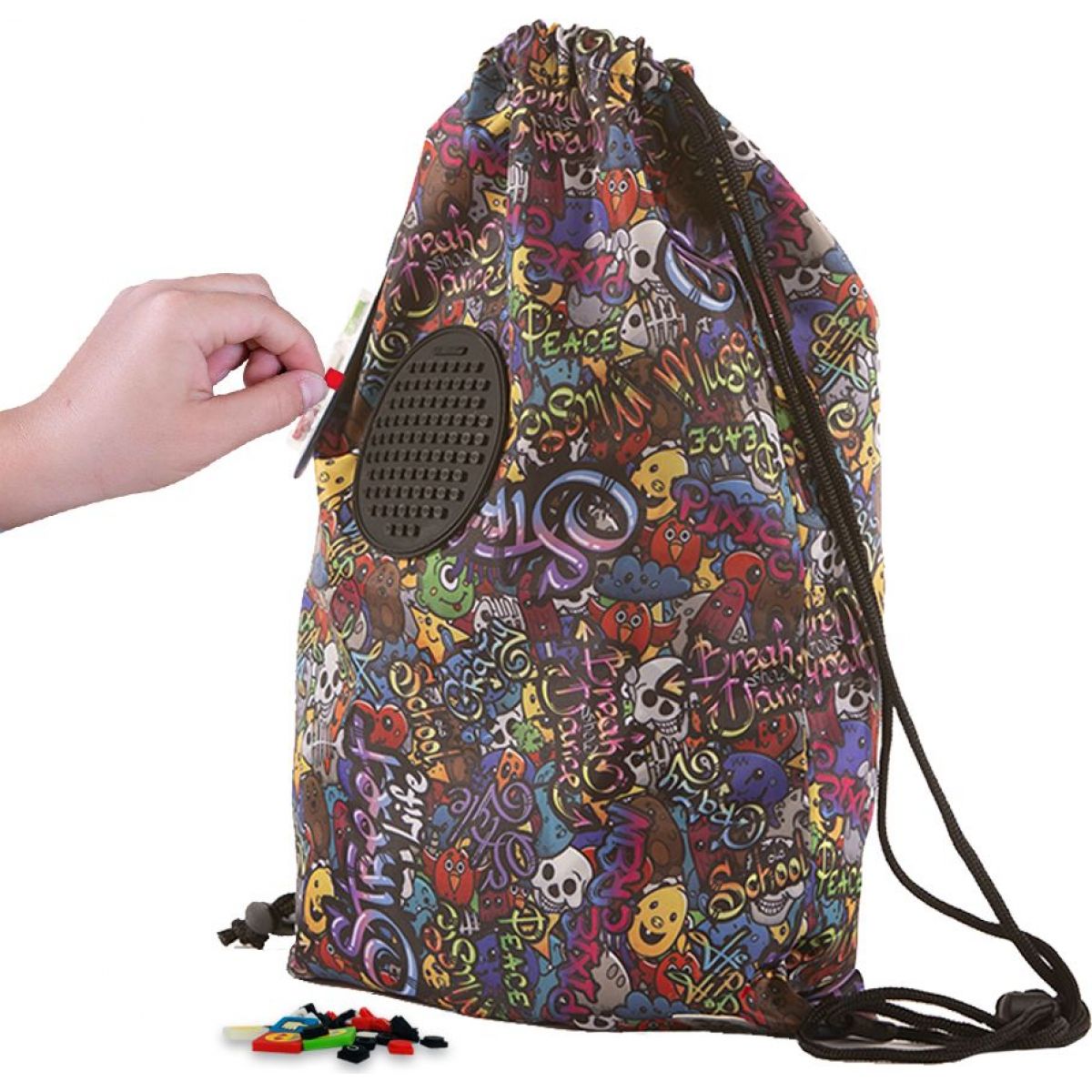 PIXIE CREW Grafitti Drawstring vak