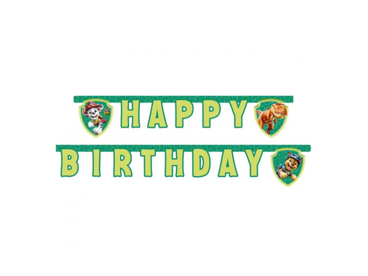 Banner papírový Happy Birthday Tlapková patrola 3 Dino Movie