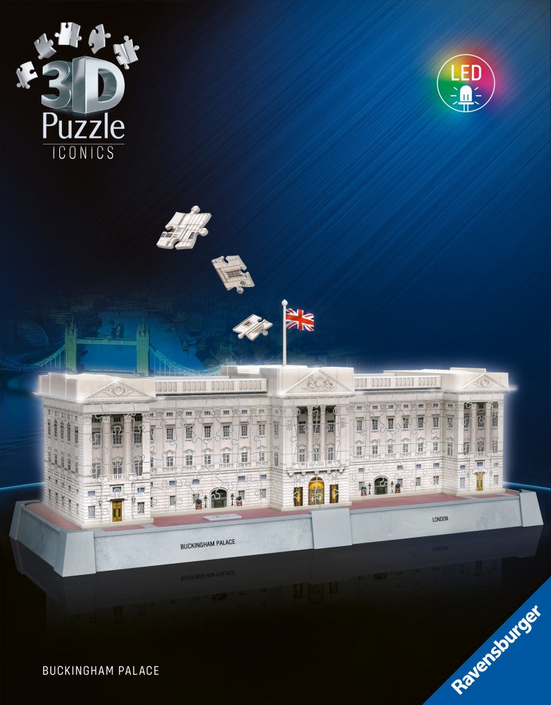 Puzzle 3D Iconics: Buckinghamský palác Noční edice