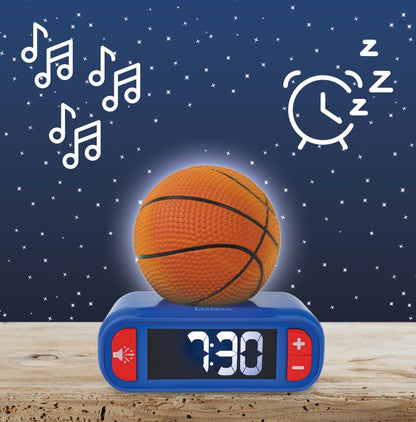Lexibook budík Basketbal se svítícím míčem