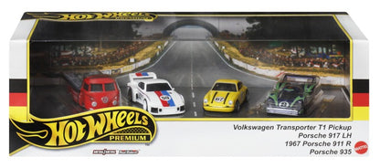 Hot Wheels 3ks prémiový angličák s týmovým tahačem - závod Le Mans