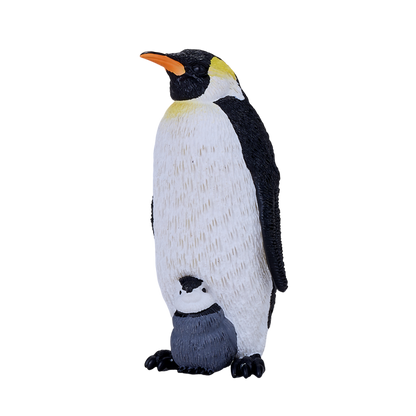 Tučňák císařský s mládětem figurka