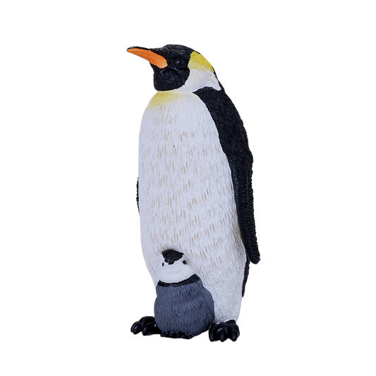 Tučňák císařský s mládětem figurka