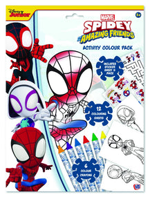 Spidey pracovní listy s barvami