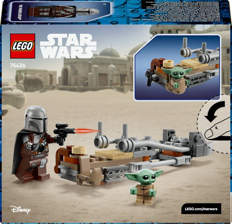 LEGO® 75436  Star Wars™Mandalorian a Grogu a spídrová motorka
