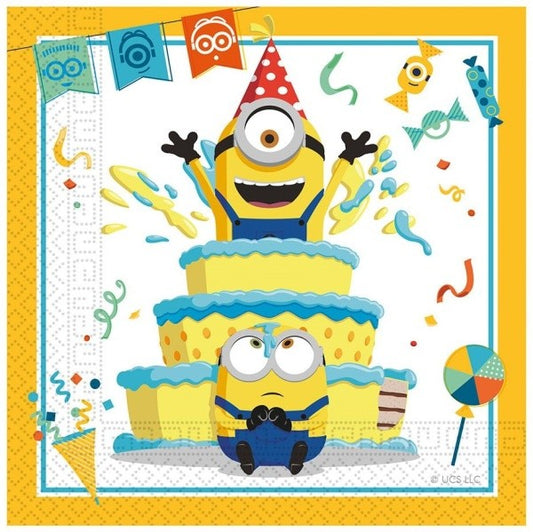 Mimoni party - ubrousky 33 x 33 cm 20 ks