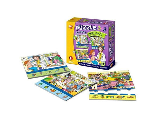 Soubor puzzle 3v1 Můj svět