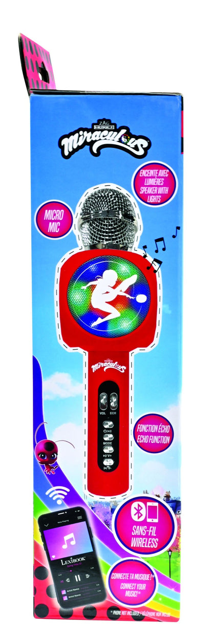 Lexibook bezdrátový karaoke mikrofon Kouzelná Beruška s vestavěným reproduktorem a světelnými efekty