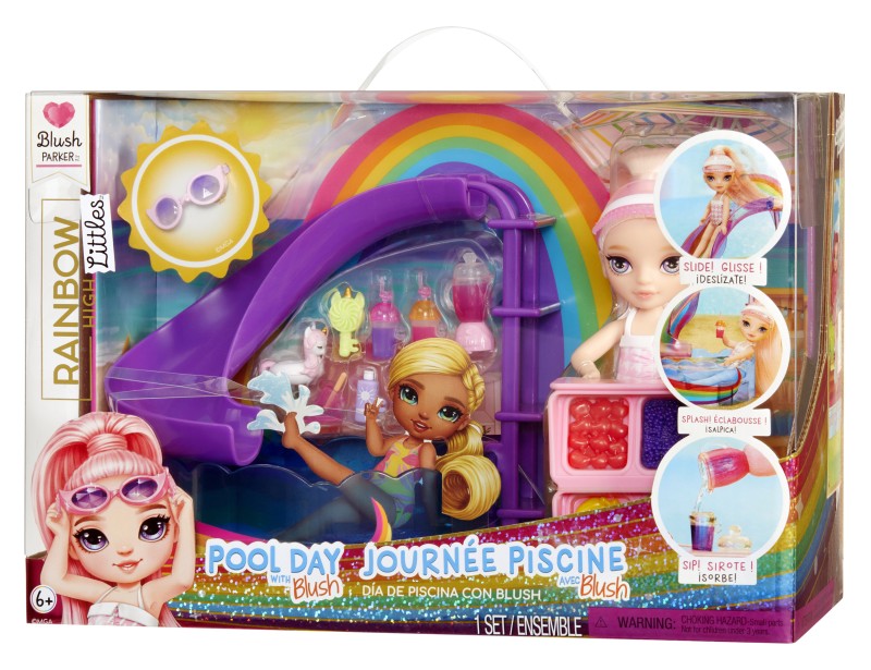 Rainbow High Sada s malou sestřičkou – bazén
