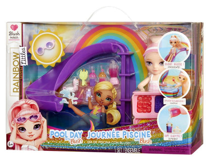 Rainbow High Sada s malou sestřičkou – bazén