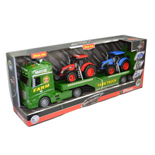 City Service Car - 1:12 Farmářský tahač s vlekem a 2 traktory