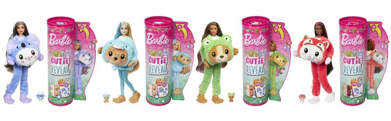 Barbie cutie reveal Barbie v kostýmu Medvědice v modrém kostýmu Delfína