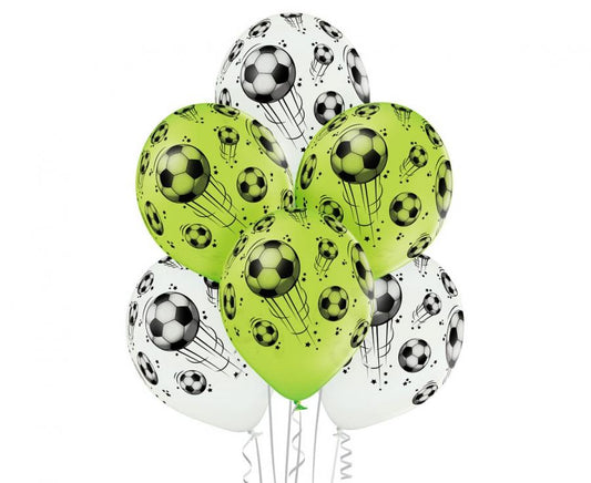 Balónky latexové Fotbal, 30 cm, 6 ks