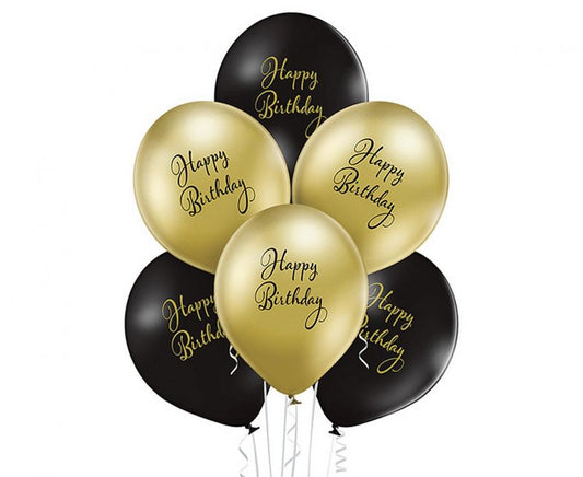 Balónky latexové Happy Birthday, 30 cm 6 ks