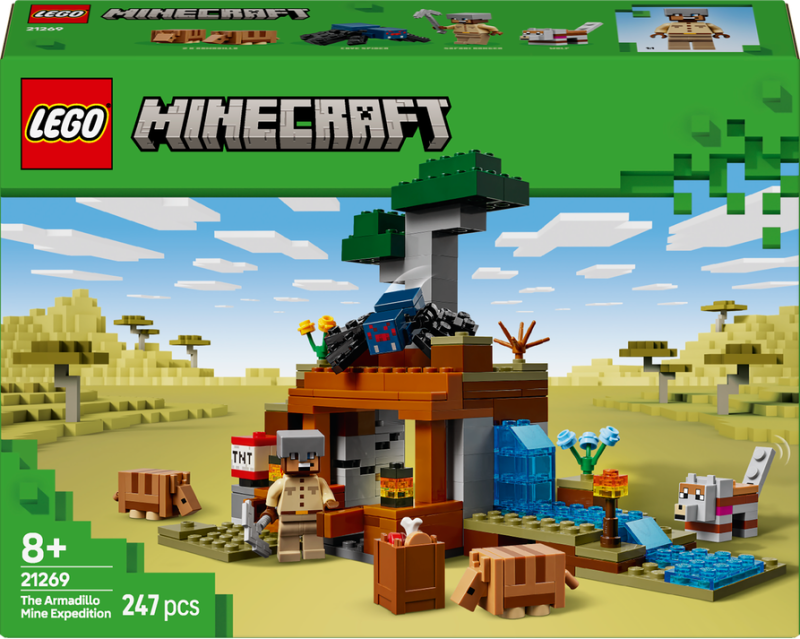 LEGO® Minecraft® 21269 Výprava do dolu a pásovec