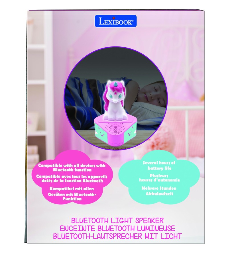 Lexibook bluetooth reproduktor se svítící figurkou Jednorožec