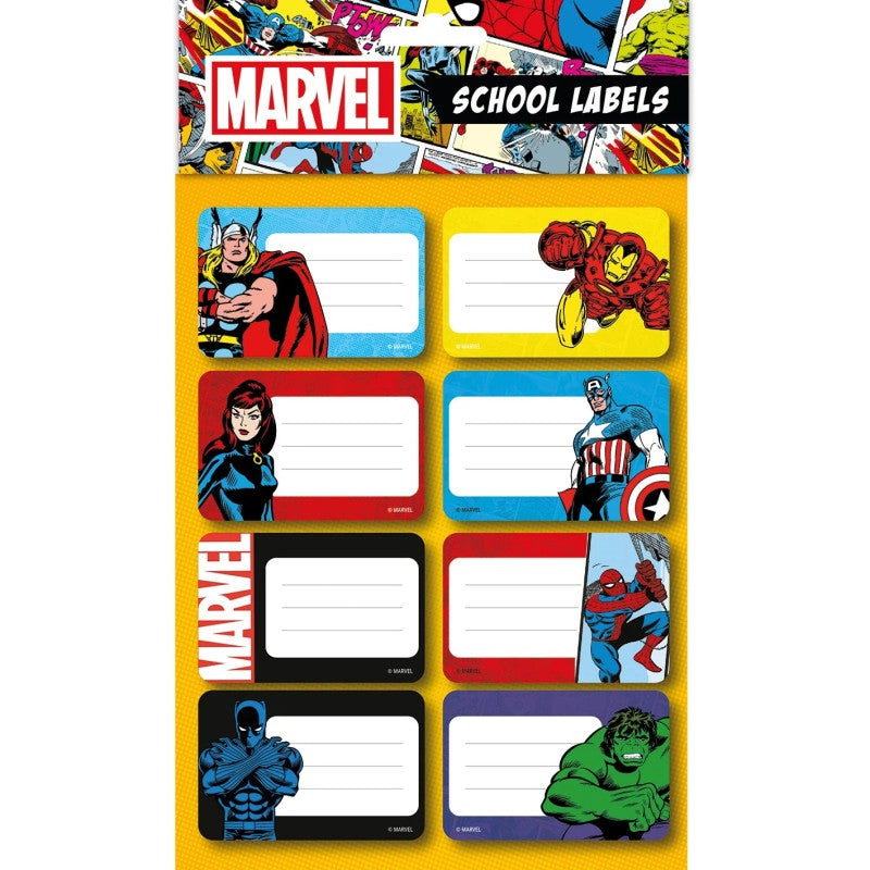 Marvel školní jmenovky na sešity (budget)