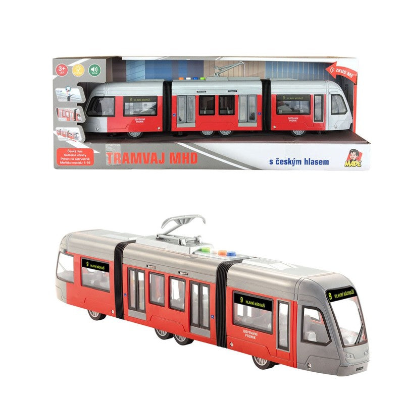 Tramvaj na setrvačník, se světlem a hudbou