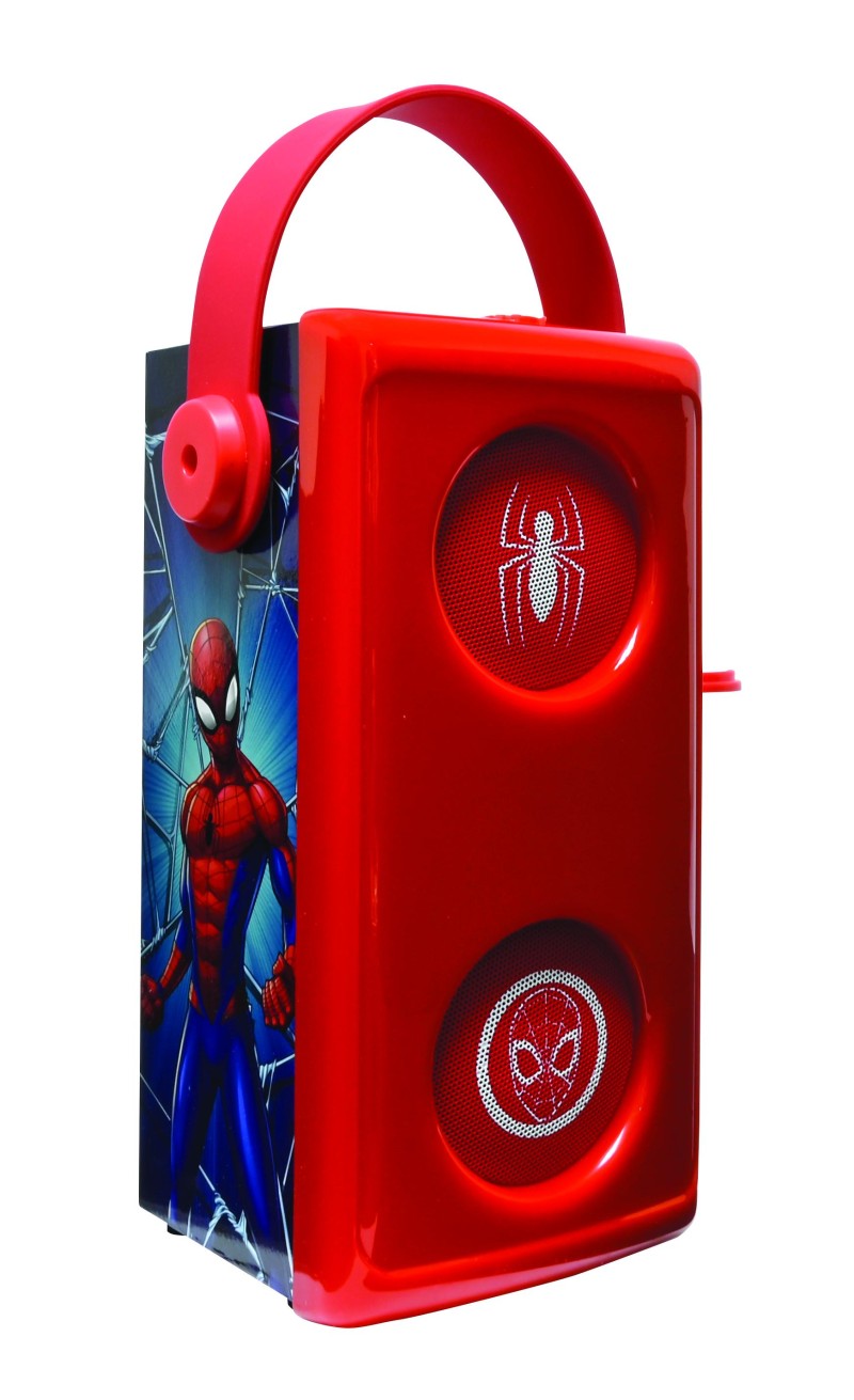 Lexibook bluetooth reproduktor Spiderman s mikrofonem a světelnými efekty