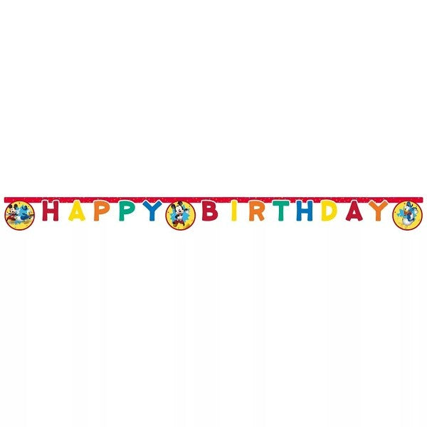 Banner Happy Birthday Mickey jump