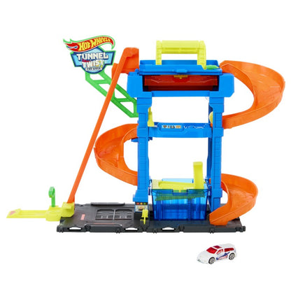 Hot Wheels city color shifters automyčka s otočným tunelem