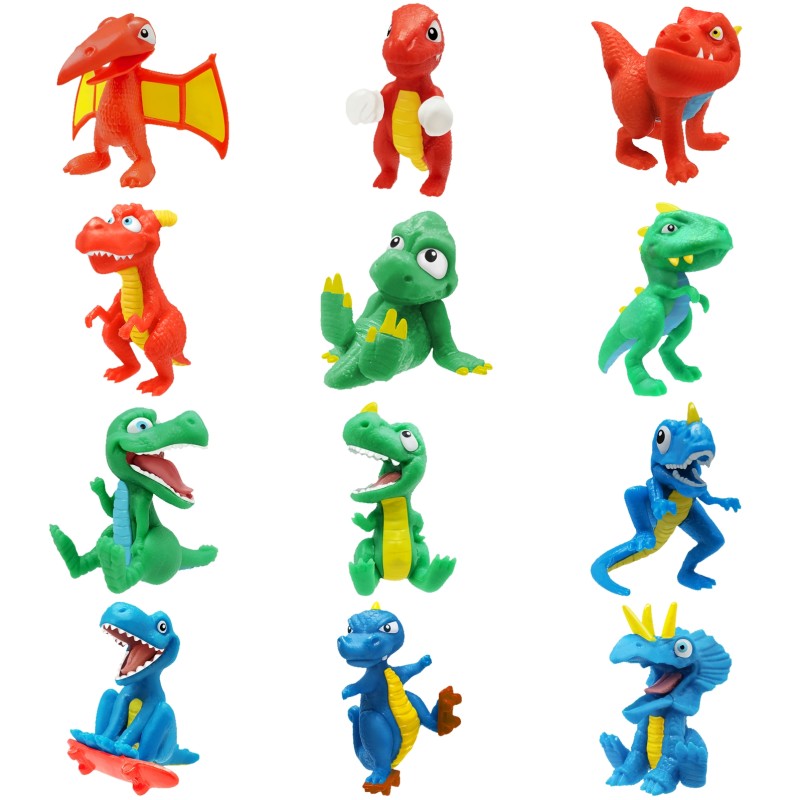 Slimy s dinosaurem modro - fialový sliz