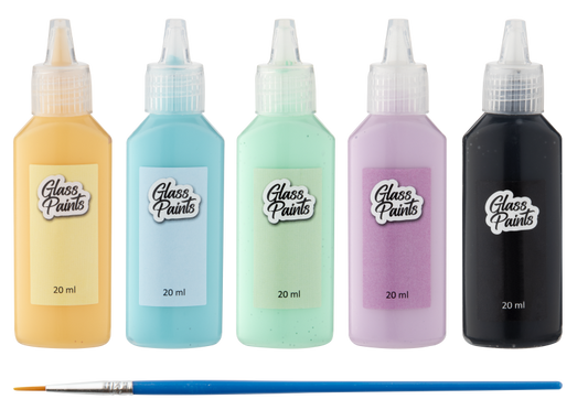 Barvy na sklo + štětec 5x20 ml