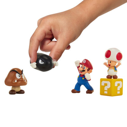 Sada figurek Super Mario 6 cm Dungeon Diorama