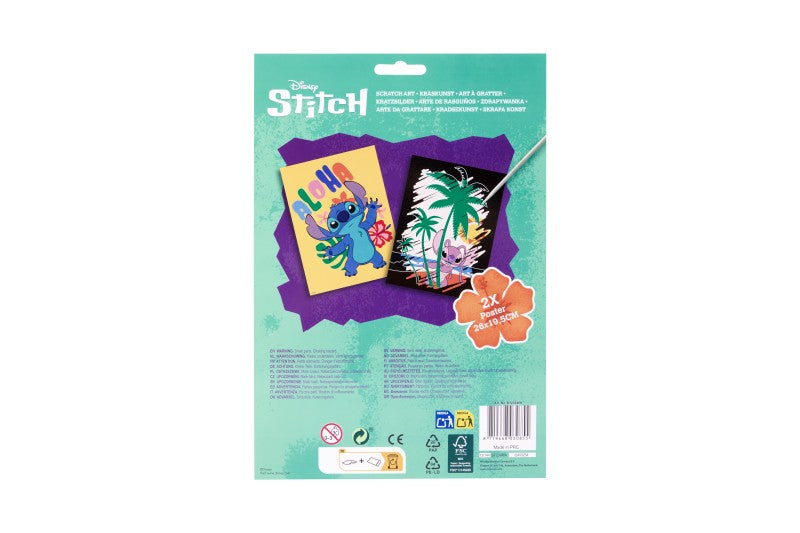Vyškrabávací obrázky Stitch 2ks