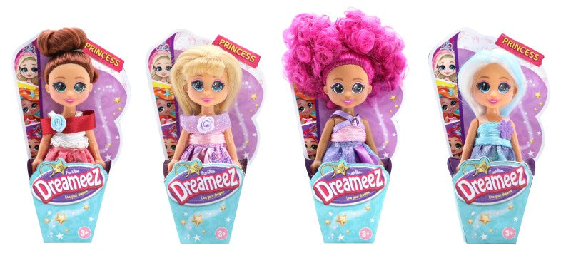 Dreameez mini princezna v kornoutku hnědé vlásky