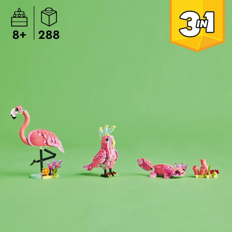 LEGO® Creator 3 v 1 31170 Divoká zvířata: Růžový plameňák
