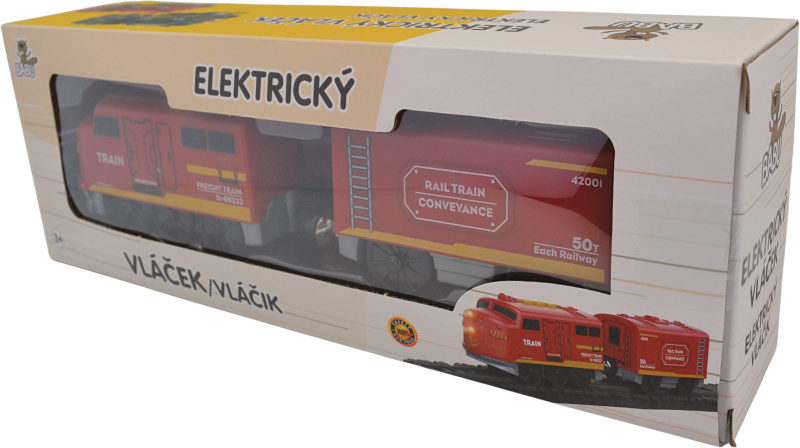 BABU vláčky - Elektrický vláček červený - set 2 ks